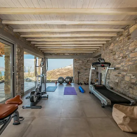 Amra - Secluded Mykonos Haven With Sea Views, Heated Pool, Gym & Hammam Vila