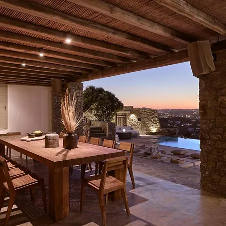 Amra - Secluded Mykonos Haven With Sea Views, Heated Pool, Gym & Hammam Villa Fteliá