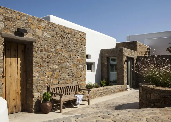 Amra - Secluded Mykonos Haven With Sea Views, Heated Pool, Gym & Hammam 别墅