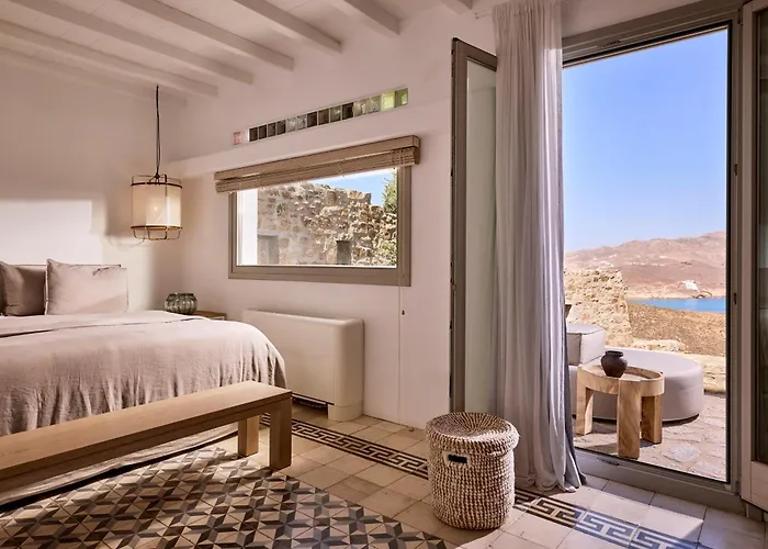 Amra - Secluded Mykonos Haven With Sea Views, Heated Pool, Gym & Hammam 别墅 法蒂亚