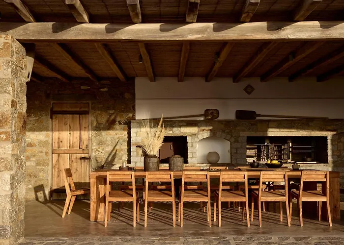 Amra - Secluded Mykonos Haven With Sea Views, Heated Pool, Gym & Hammam 别墅