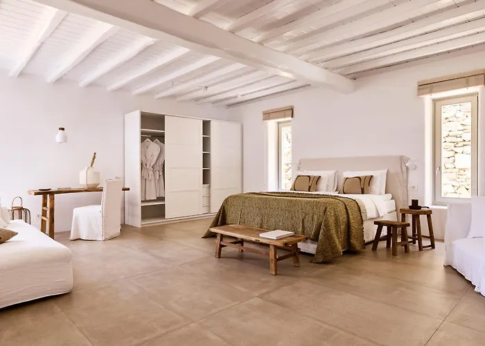 别墅 Amra - Secluded Mykonos Haven With Sea Views, Heated Pool, Gym & Hammam