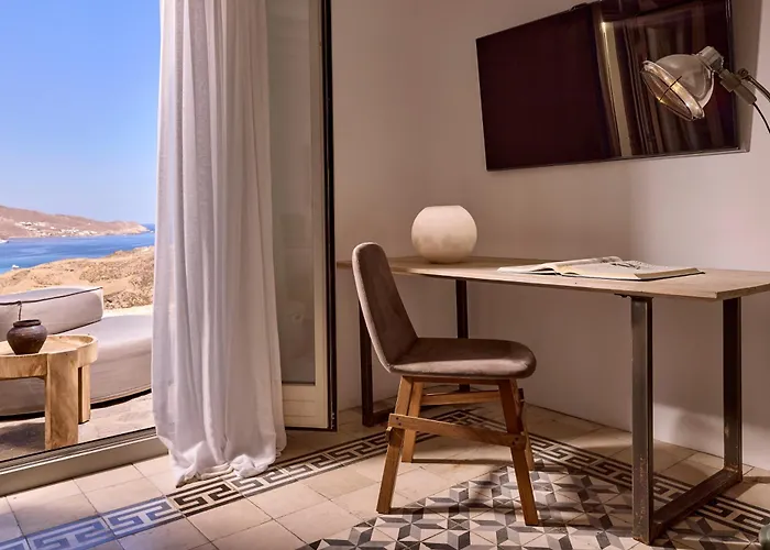 别墅 Amra - Secluded Mykonos Haven With Sea Views, Heated Pool, Gym & Hammam *