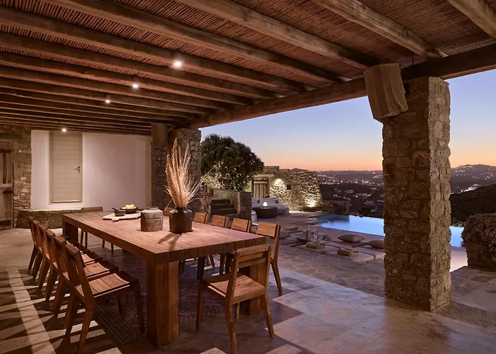 Amra - Secluded Mykonos Haven With Sea Views, Heated Pool, Gym & Hammam 别墅 法蒂亚