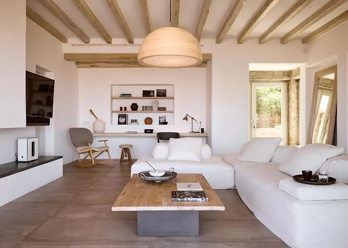 别墅 Amra - Secluded Mykonos Haven With Sea Views, Heated Pool, Gym & Hammam *