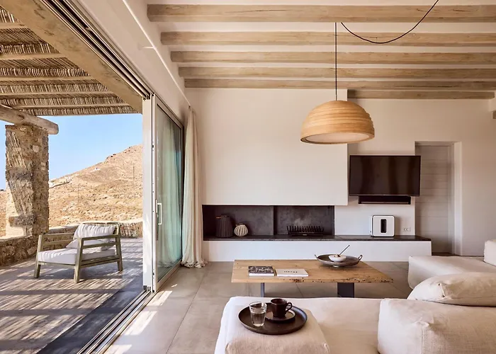 别墅 Amra - Secluded Mykonos Haven With Sea Views, Heated Pool, Gym & Hammam