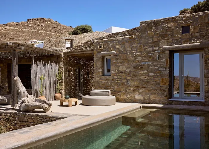 Amra - Secluded Mykonos Haven With Sea Views, Heated Pool, Gym & Hammam 别墅 *
