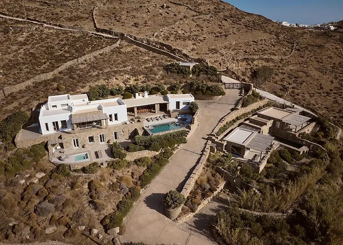 Amra - Secluded Mykonos Haven With Sea Views, Heated Pool, Gym & Hammam 别墅 法蒂亚