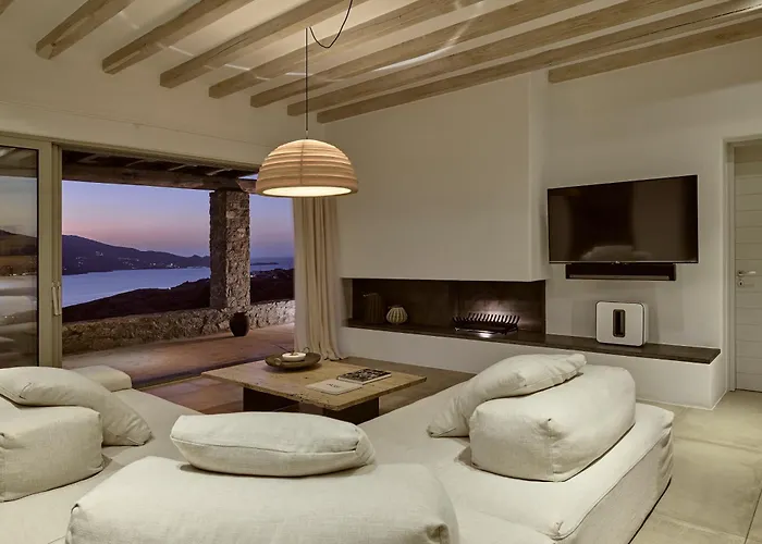 Amra - Secluded Mykonos Haven With Sea Views, Heated Pool, Gym & Hammam Villa *