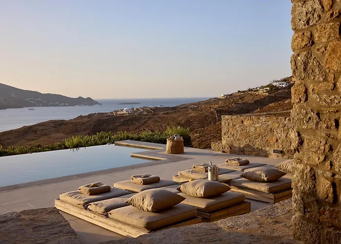 别墅 Amra - Secluded Mykonos Haven With Sea Views, Heated Pool, Gym & Hammam *
