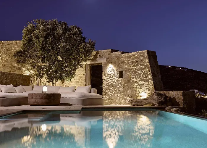 Amra - Secluded Mykonos Haven With Sea Views, Heated Pool, Gym & Hammam 别墅 *