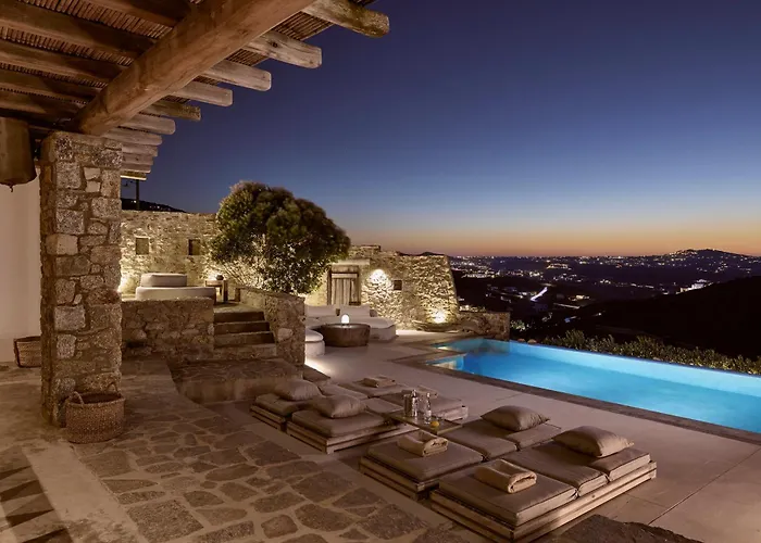 Amra - Secluded Mykonos Haven With Sea Views, Heated Pool, Gym & Hammam 别墅