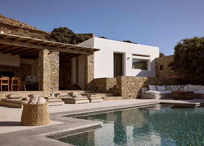 别墅 Amra - Secluded Mykonos Haven With Sea Views, Heated Pool, Gym & Hammam *