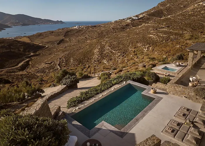 Amra - Secluded Mykonos Haven With Sea Views, Heated Pool, Gym & Hammam Ftelia (Mykonos)