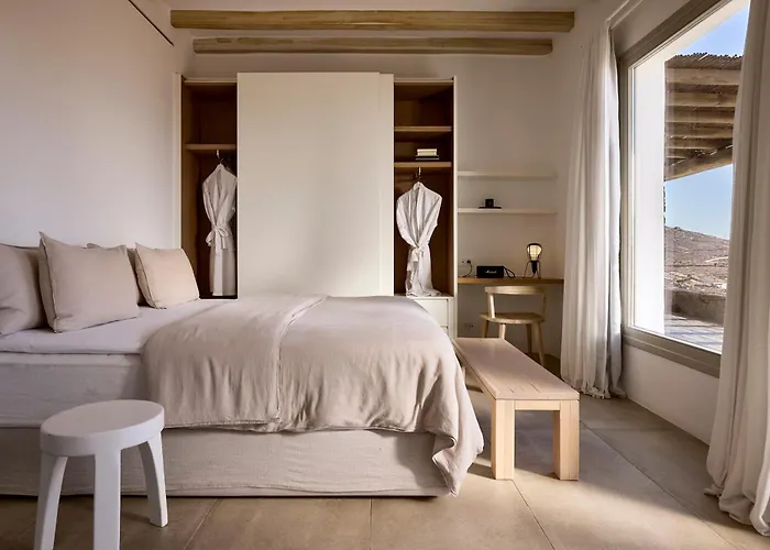 Amra - Secluded Mykonos Haven With Sea Views, Heated Pool, Gym & Hammam 别墅 法蒂亚