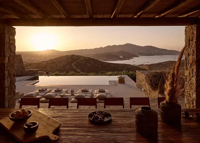 Amra - Secluded Mykonos Haven With Sea Views, Heated Pool, Gym & Hammam 别墅 法蒂亚