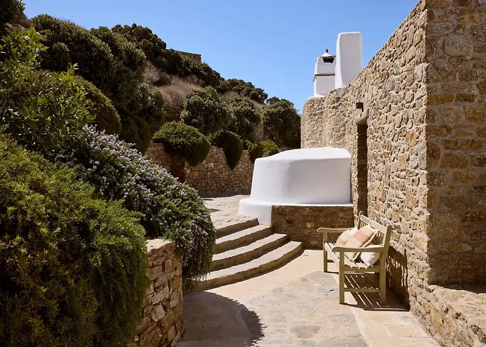 Amra - Secluded Mykonos Haven With Sea Views, Heated Pool, Gym & Hammam 别墅