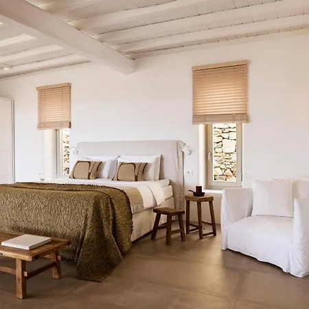 וילה Amra - Secluded Mykonos Haven With Sea Views, Heated Pool, Gym & Hammam פטליה