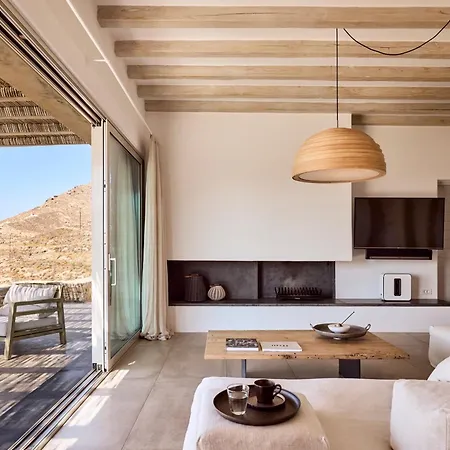 וילה Amra - Secluded Mykonos Haven With Sea Views, Heated Pool, Gym & Hammam