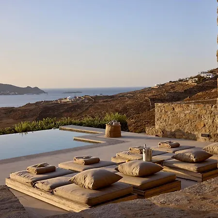 ヴィラ Amra - Secluded Mykonos Haven With Sea Views, Heated Pool, Gym & Hammam *