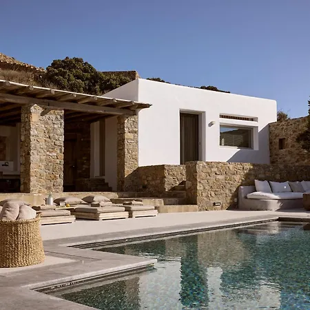 וילה Amra - Secluded Mykonos Haven With Sea Views, Heated Pool, Gym & Hammam *