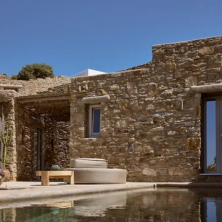 וילה Amra - Secluded Mykonos Haven With Sea Views, Heated Pool, Gym & Hammam פטליה