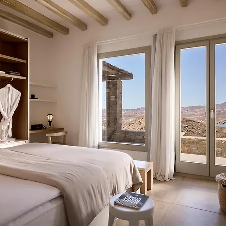 וילה Amra - Secluded Mykonos Haven With Sea Views, Heated Pool, Gym & Hammam *