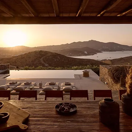 Amra - Secluded Mykonos Haven With Sea Views, Heated Pool, Gym & Hammam ヴィラ Ftelia (Mykonos)